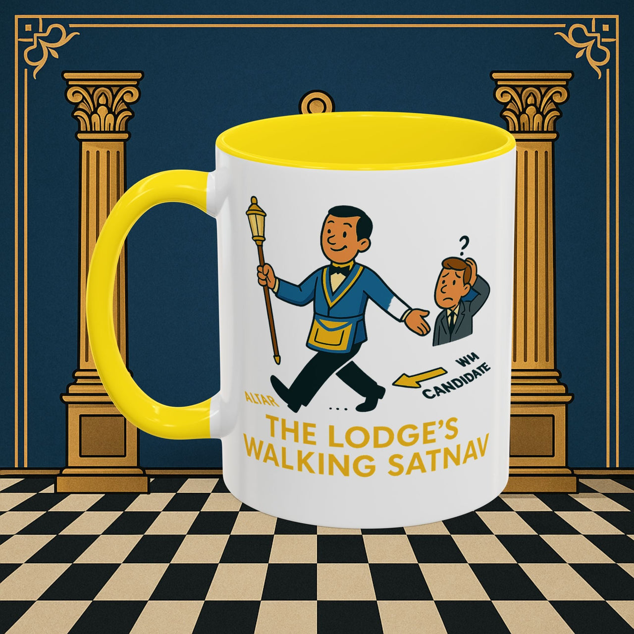 Masonic Mugs - The Lodge's Walking Satnav - Senior Deacon Printify