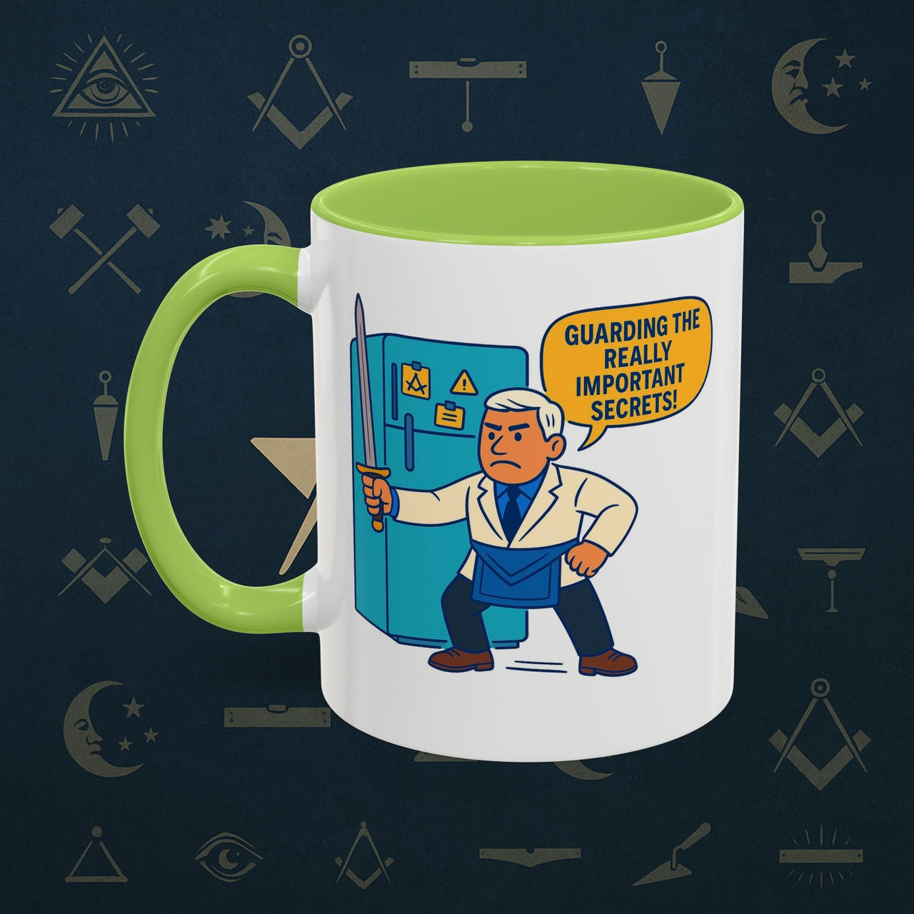 Masonic Mugs - Secret Fridge Defender - Tyler Printify