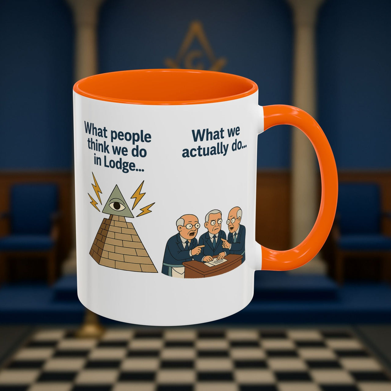 Masonic Mugs Ready to Go – Just for the Ceremony (Accent Coloured 11oz Mug) Printify