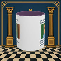 Masonic Mugs Ready to Go – Five Minutes Late (Accent Coloured 11oz Mug) Printify