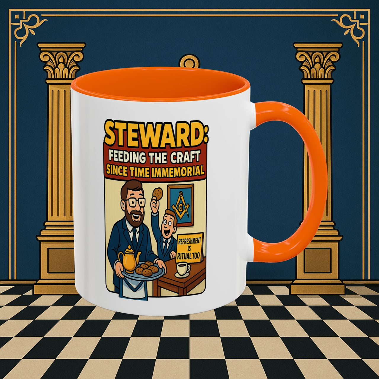 Masonic Mugs - Feeding Freemasonry's Fellowship - Steward Printify