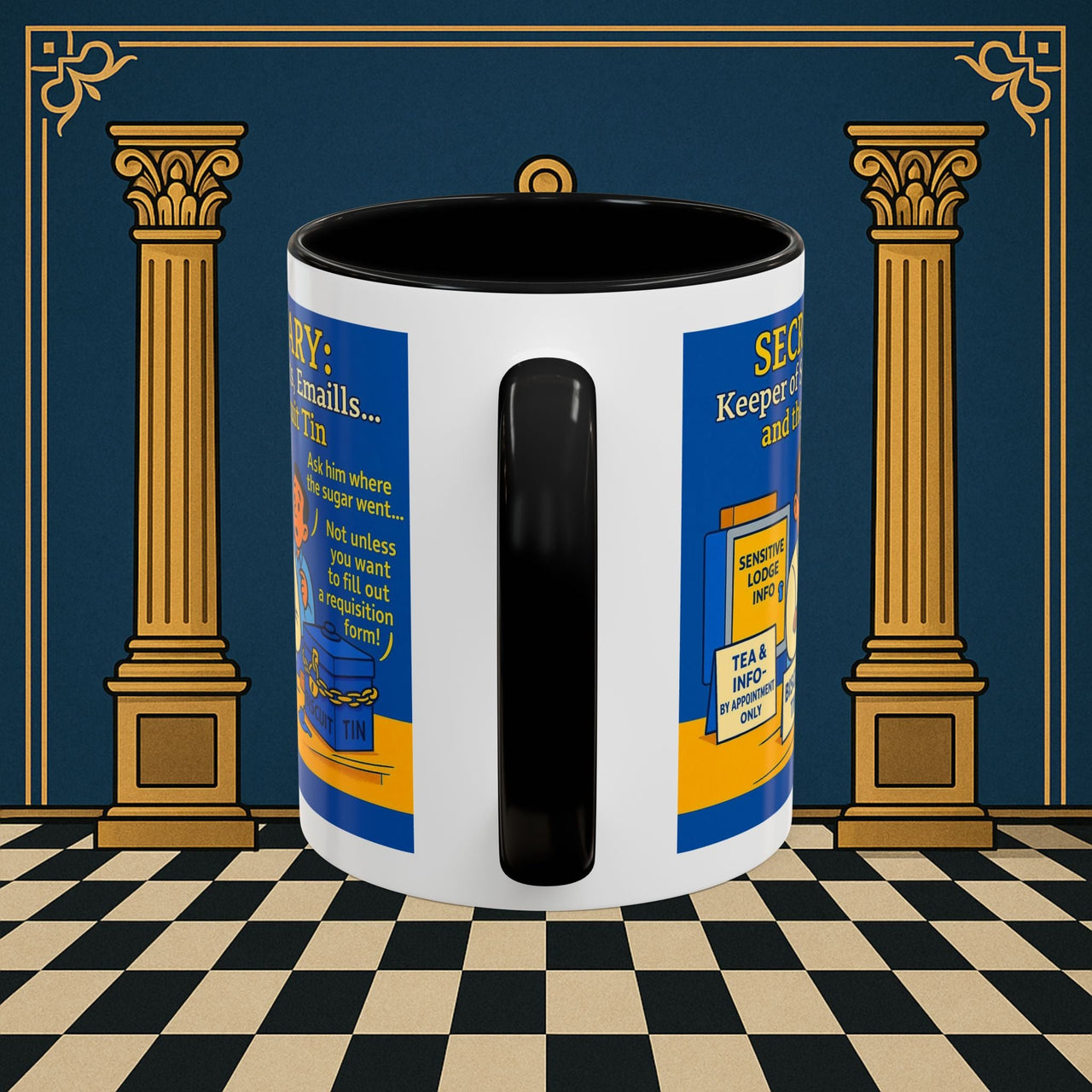 Masonic Mugs - Bureaucratic Biscuit Bouncer - Secretary Printify