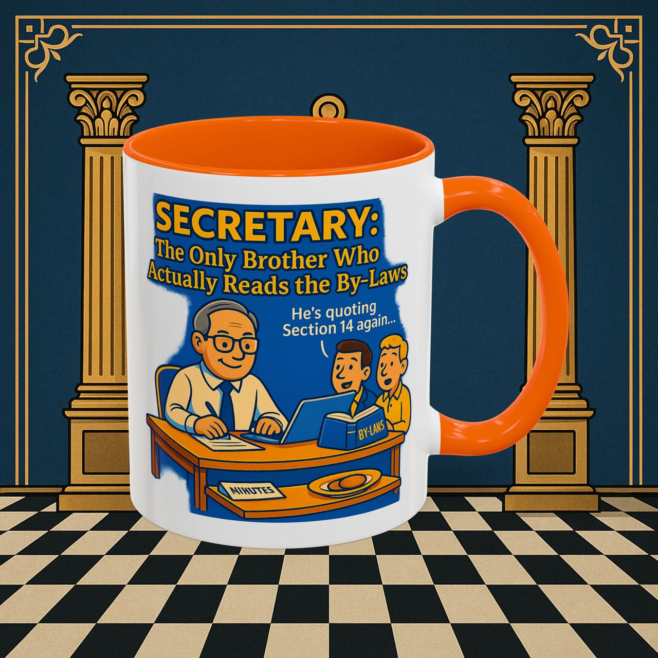 Masonic Mugs - Bureaucratic Bliss - Secretary Printify