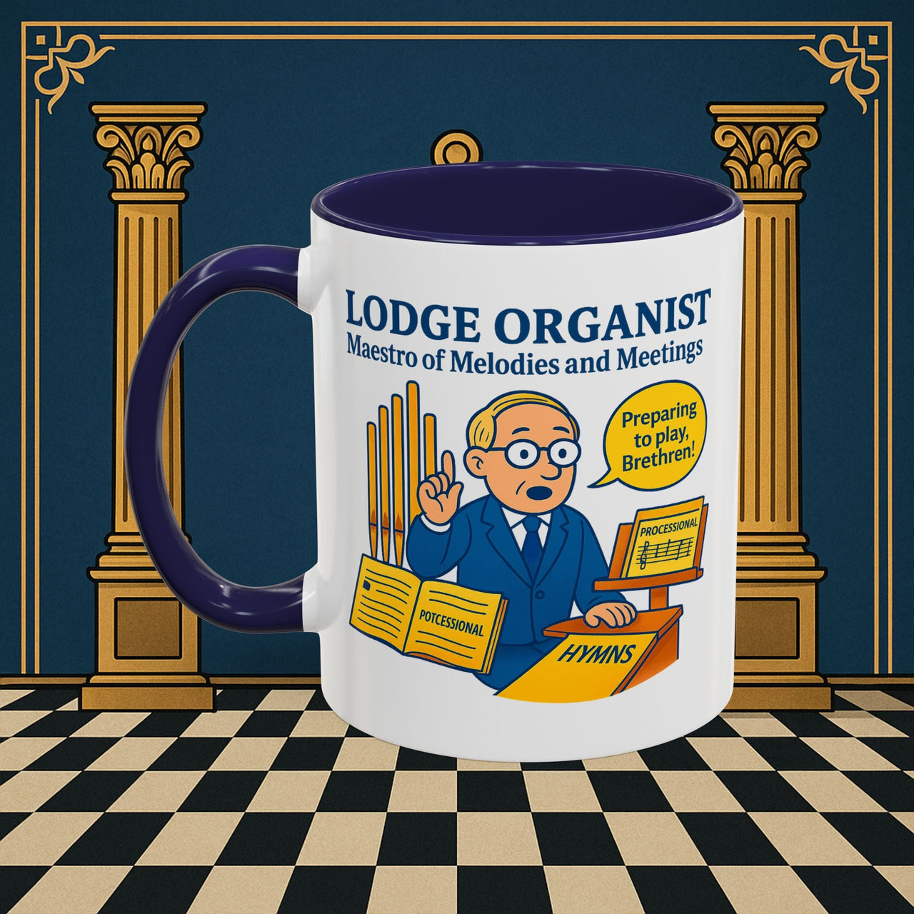 Masonic Mugs - Maestro of Melodies - Organist Printify