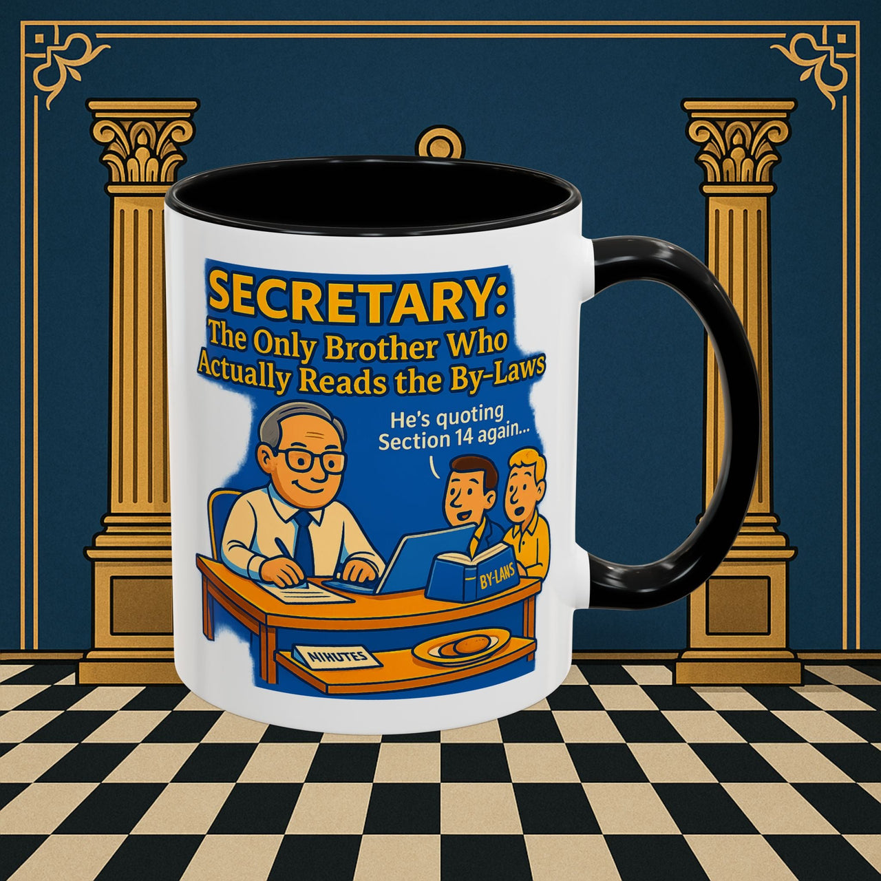 Masonic Mugs - Bureaucratic Bliss - Secretary Printify
