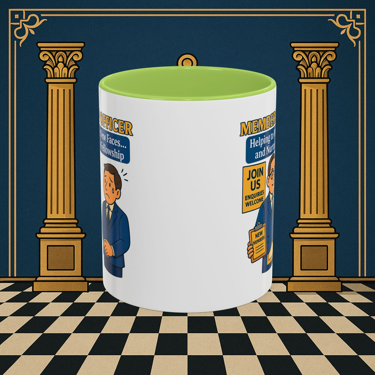 Masonic Mugs - Welcome to the Club - Membership Secretary Printify