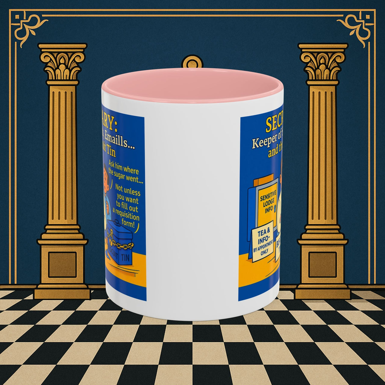 Masonic Mugs - Bureaucratic Biscuit Bouncer - Secretary Printify