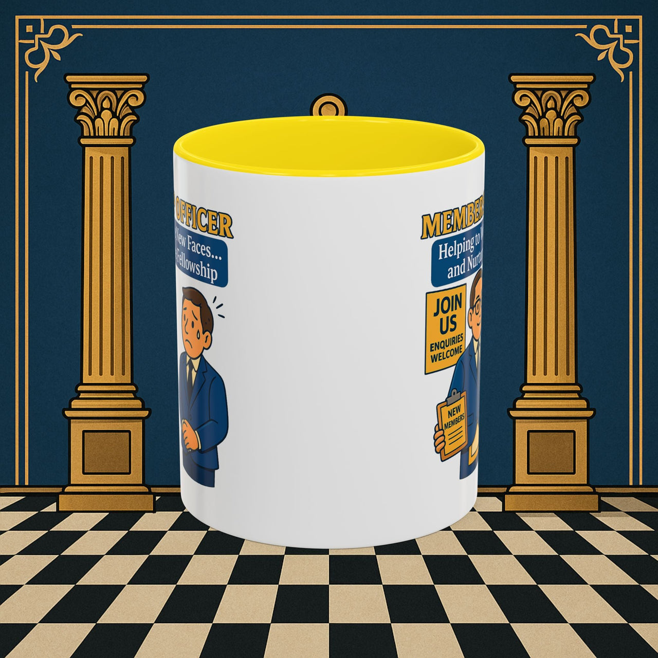 Masonic Mugs - Welcome to the Club - Membership Secretary Printify