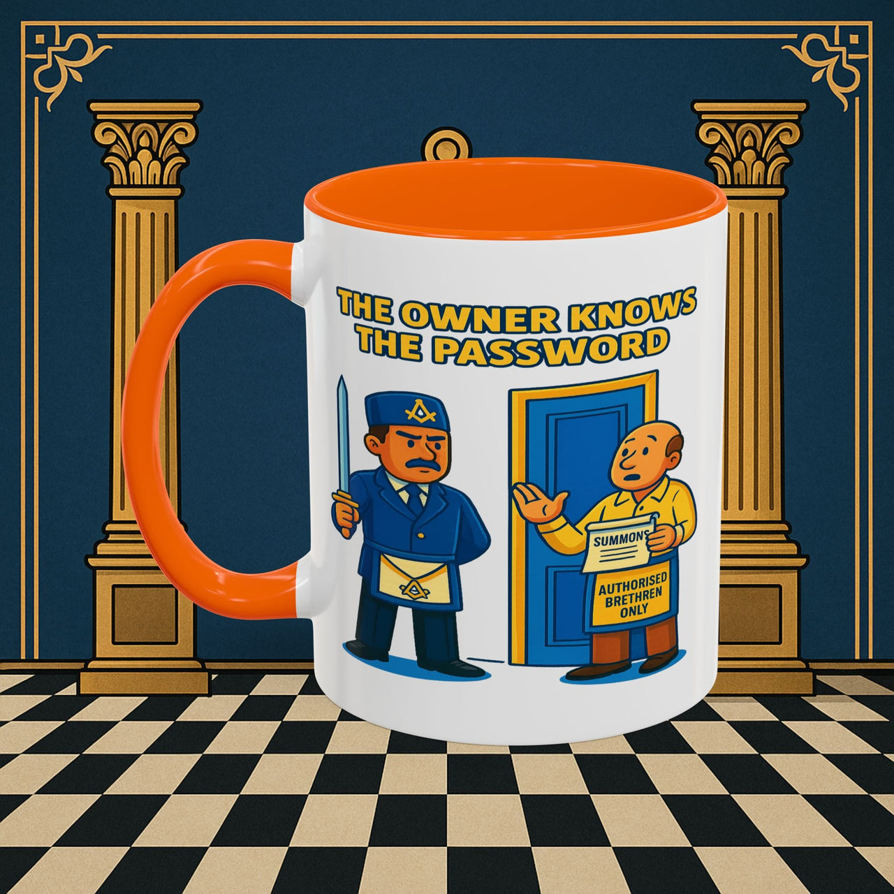 Masonic Mugs - Accent Coloured 11oz Mug - Masonic Mayhem - Inner Guard Printify
