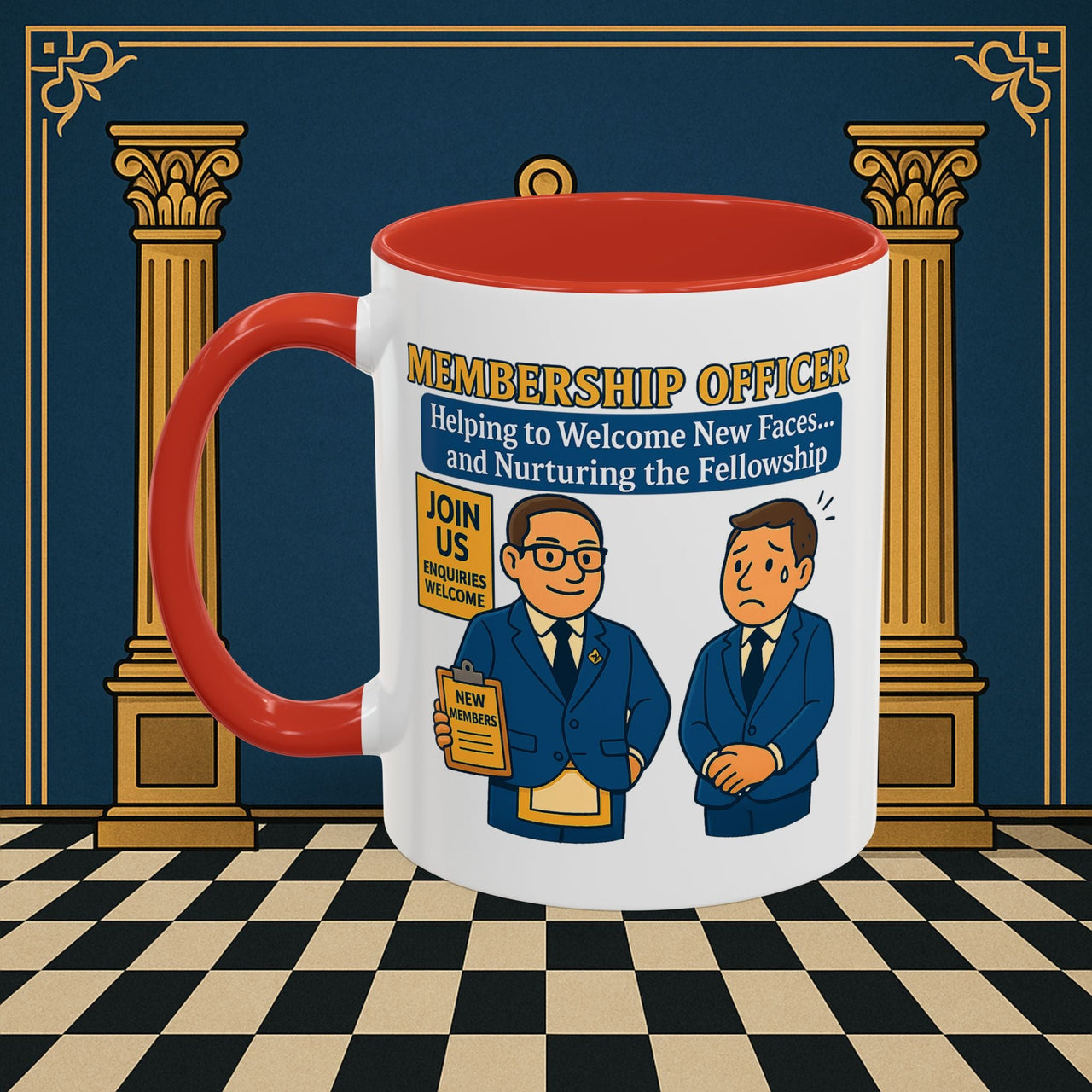 Masonic Mugs - Welcome to the Club - Membership Secretary Printify