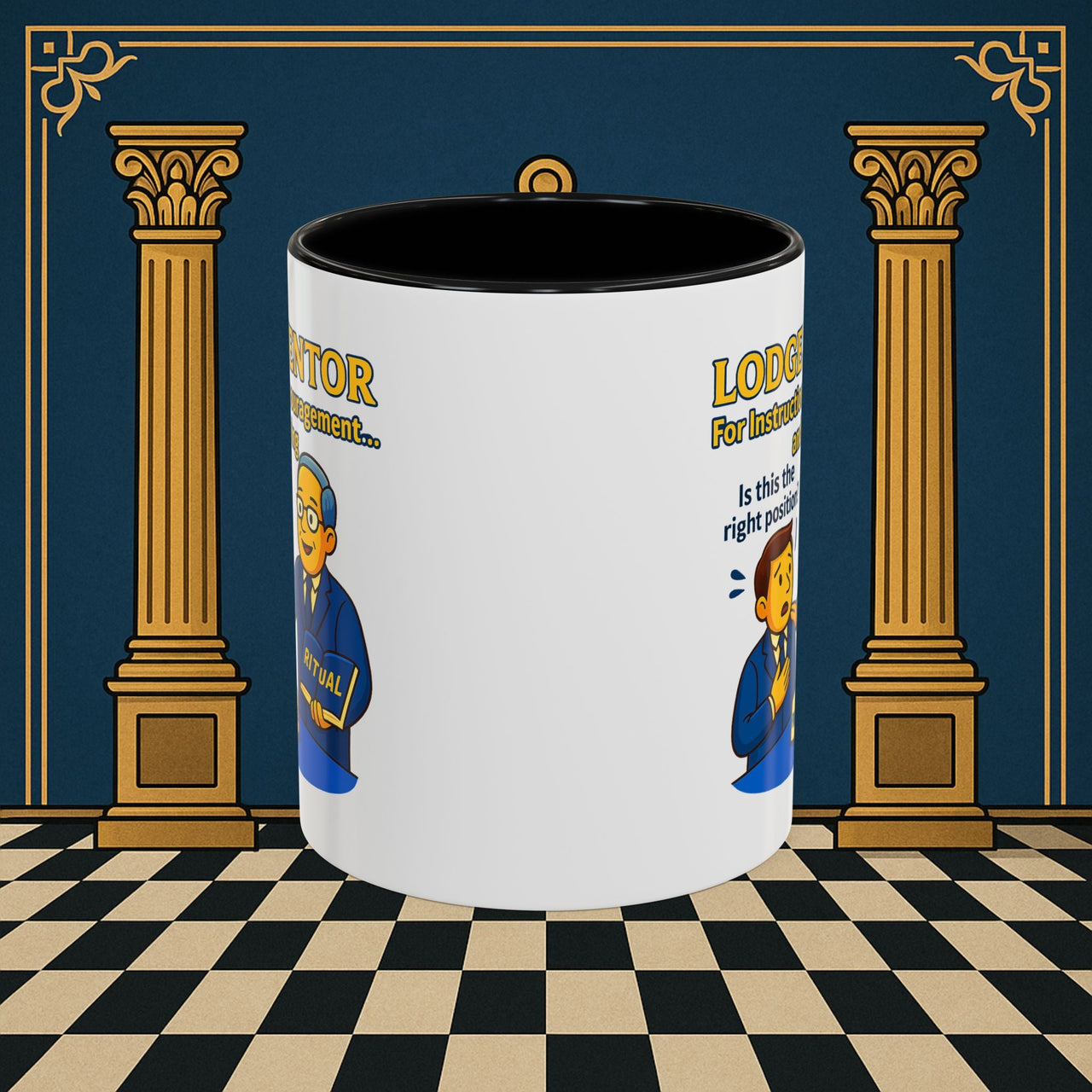 Masonic Mugs - Lodge Mentor Guidance: Masonic Ritual Instruction, Lodge Mentor Printify