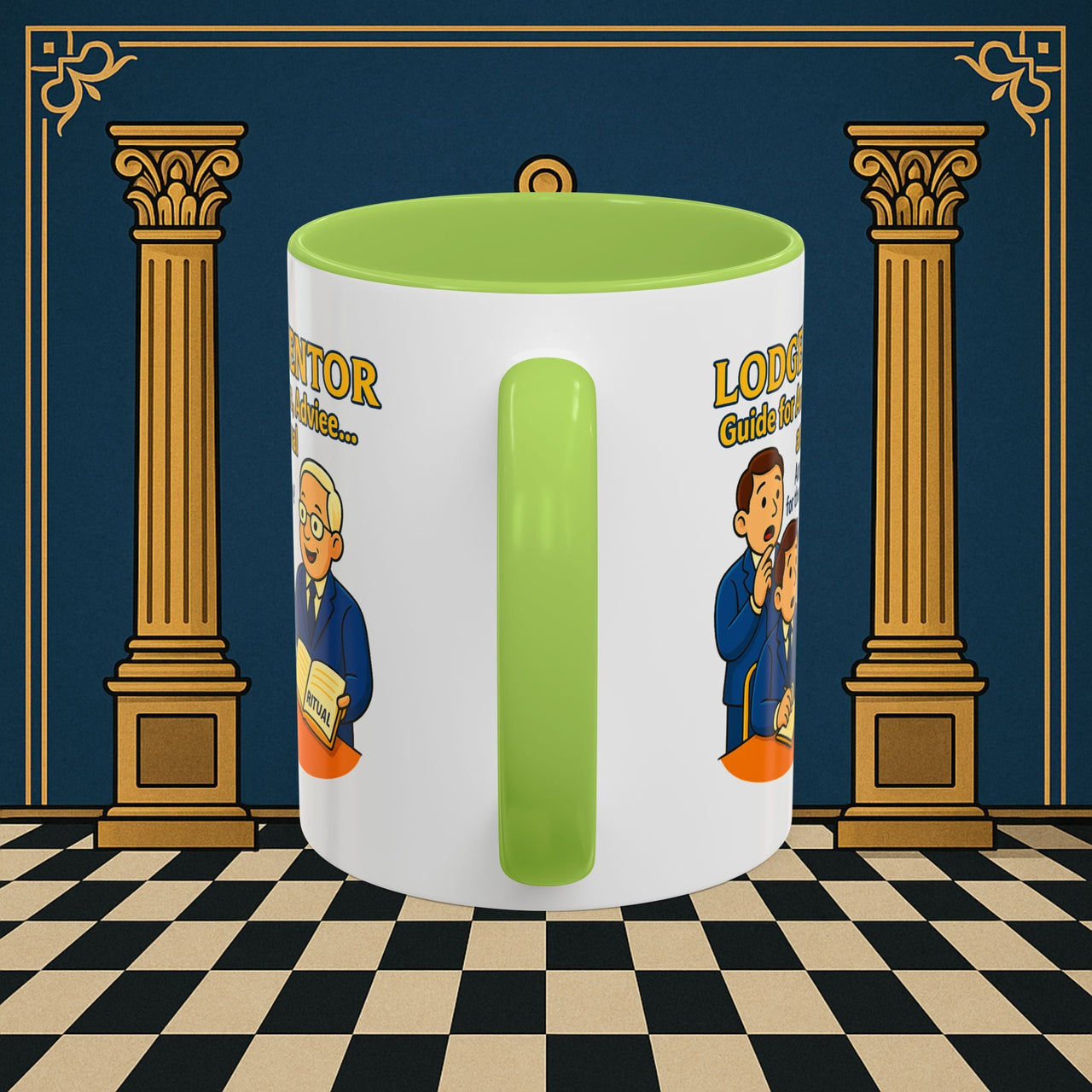 Masonic Mugs - Lodge Mentor: Fraternal Ritual Guidance, Lodge Mentor Printify