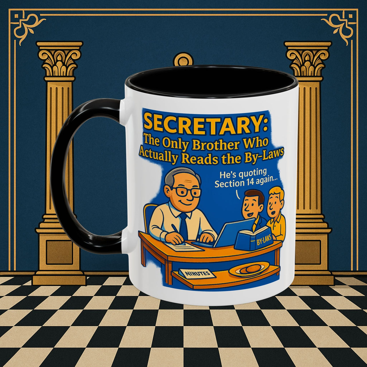 Masonic Mugs - Bureaucratic Bliss - Secretary Printify