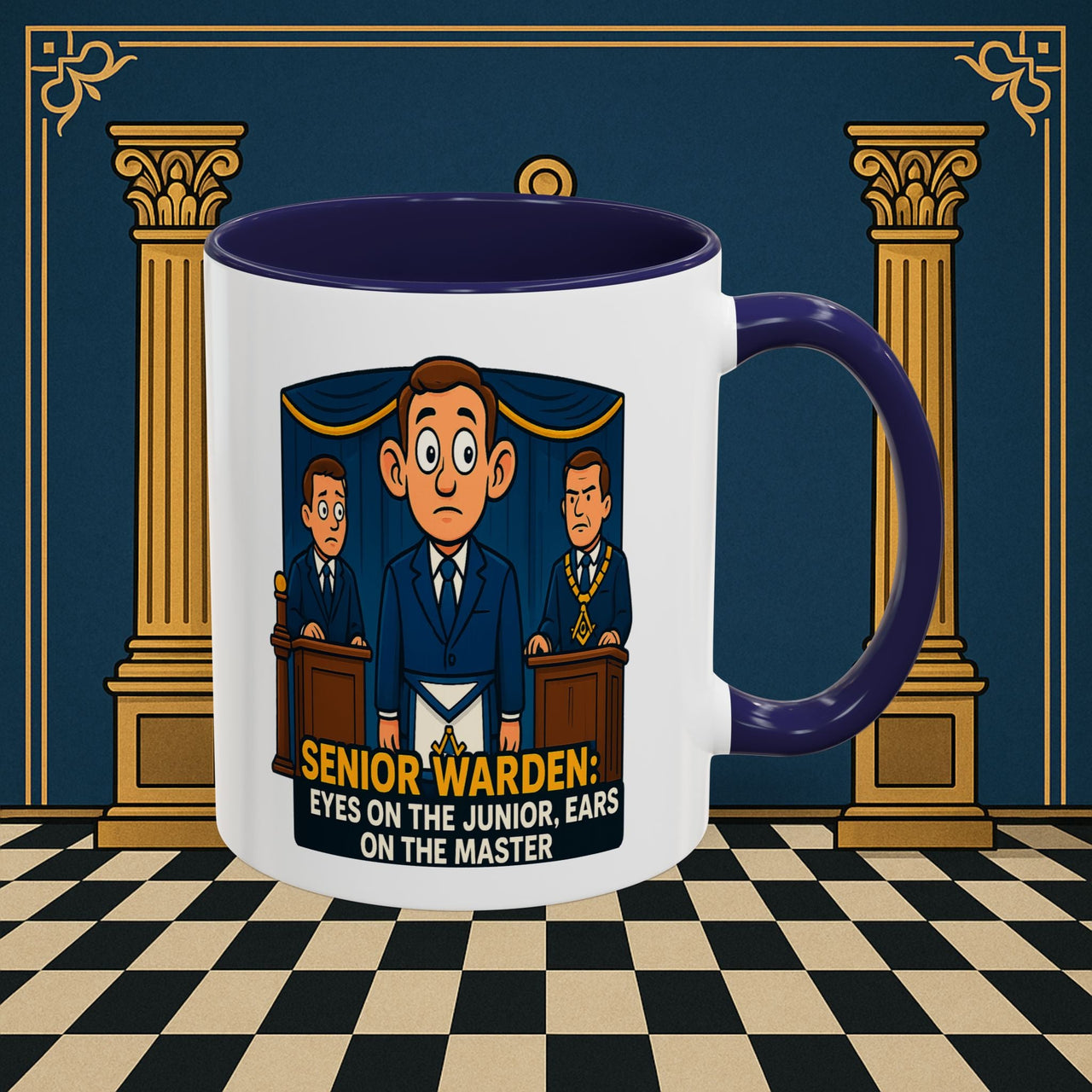 Masonic Mugs - Masonic Watchfulness - Senior Warden Printify