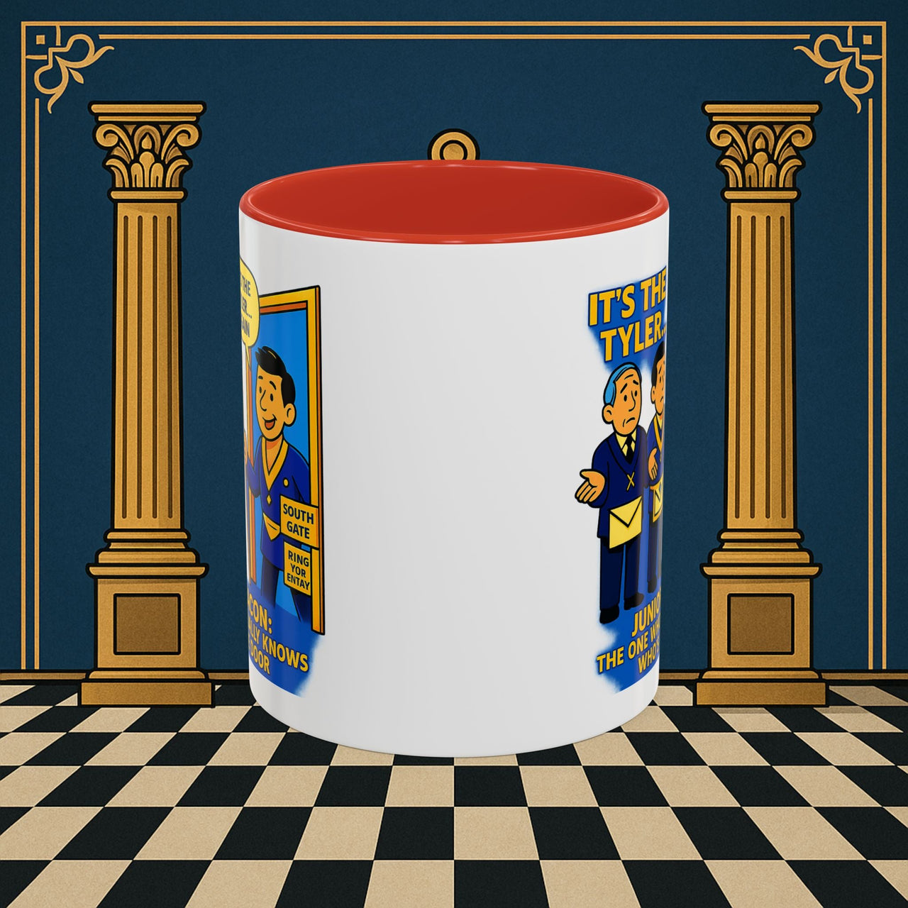 Masonic Mugs - Masonic Mysteries Unveiled: Lodge Leadership Comedy, Junior Deacon Printify