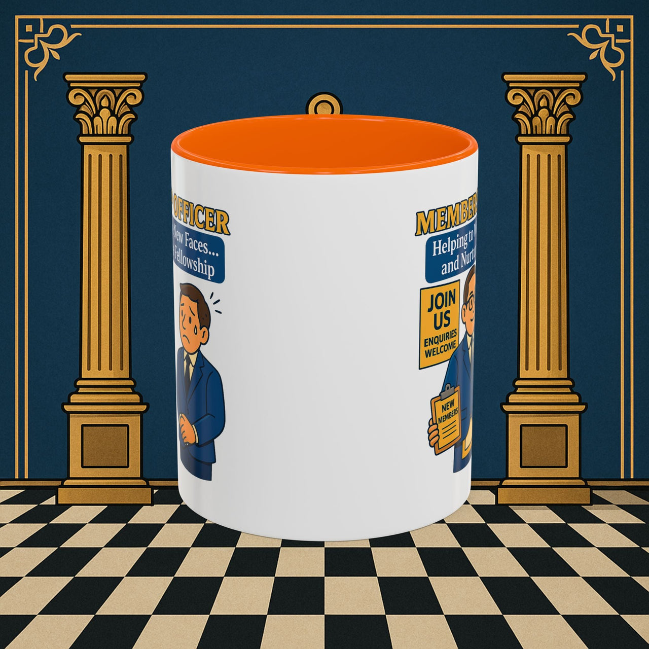 Masonic Mugs - Welcome to the Club - Membership Secretary Printify