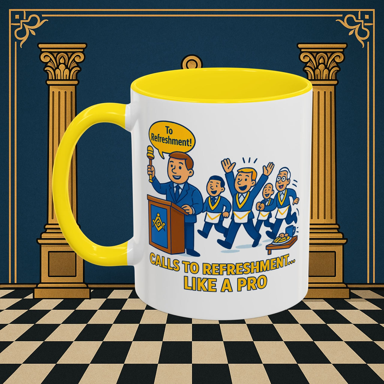 Masonic Mugs - Masonic Refreshment Revelry: Fraternal Lodge Humor, Junior Warden Printify