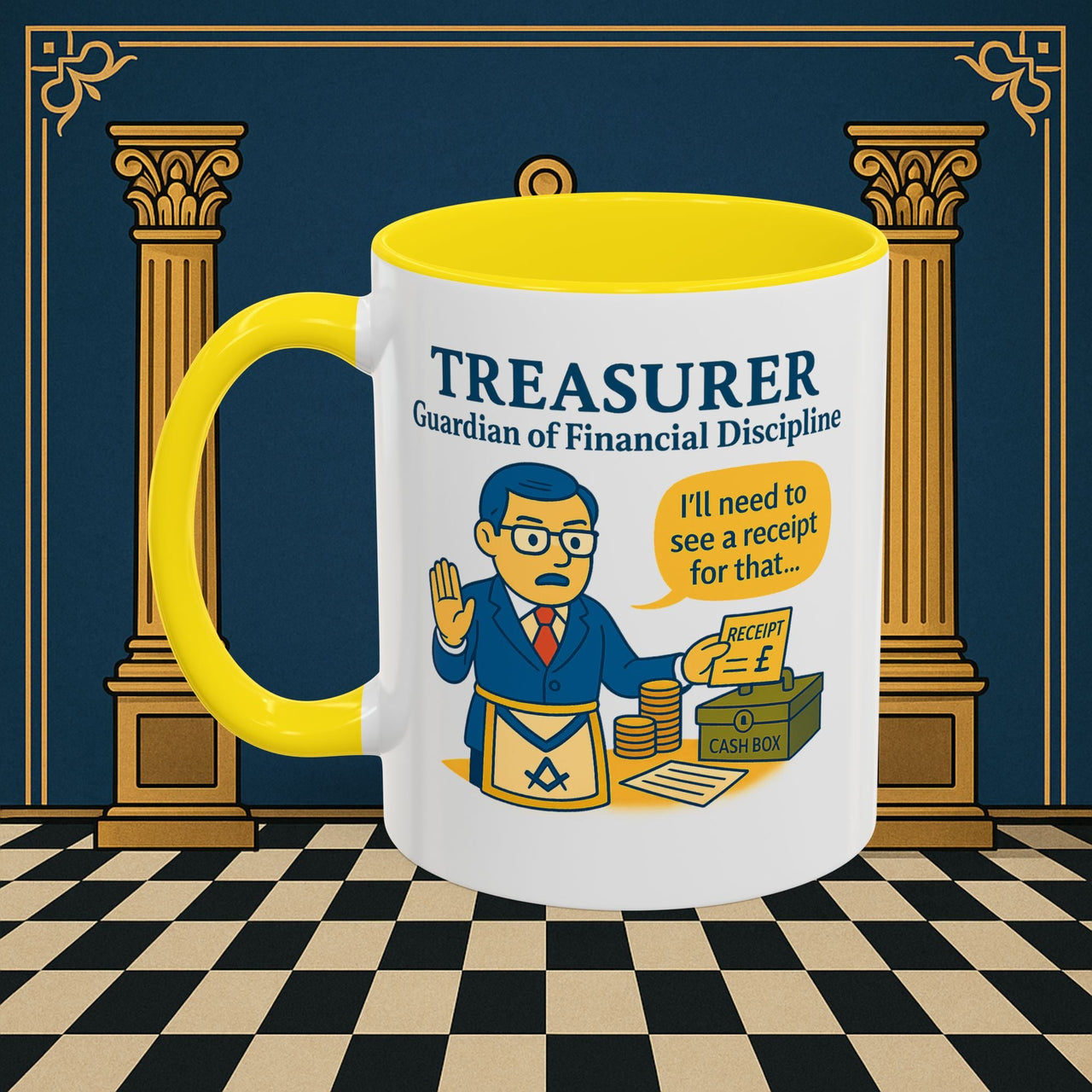 Masonic Mugs - Treasurer's Tally - Treasurer Printify