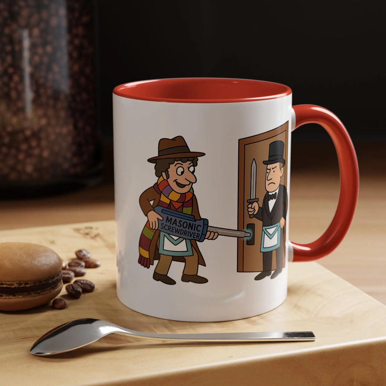 Masonic Mugs – Master of Improvisation (Accent Coloured 11oz Mug) Printify