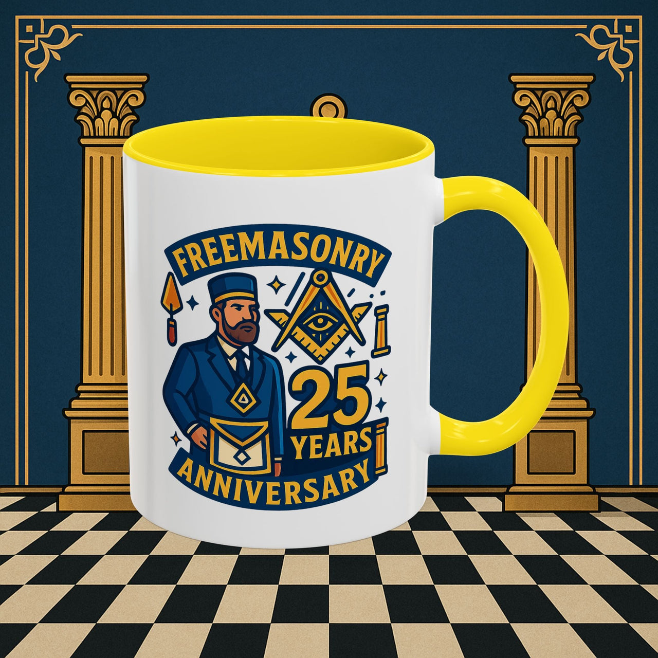 Masonic Mugs - Masonic Legacy - 25 years anniversary Printify