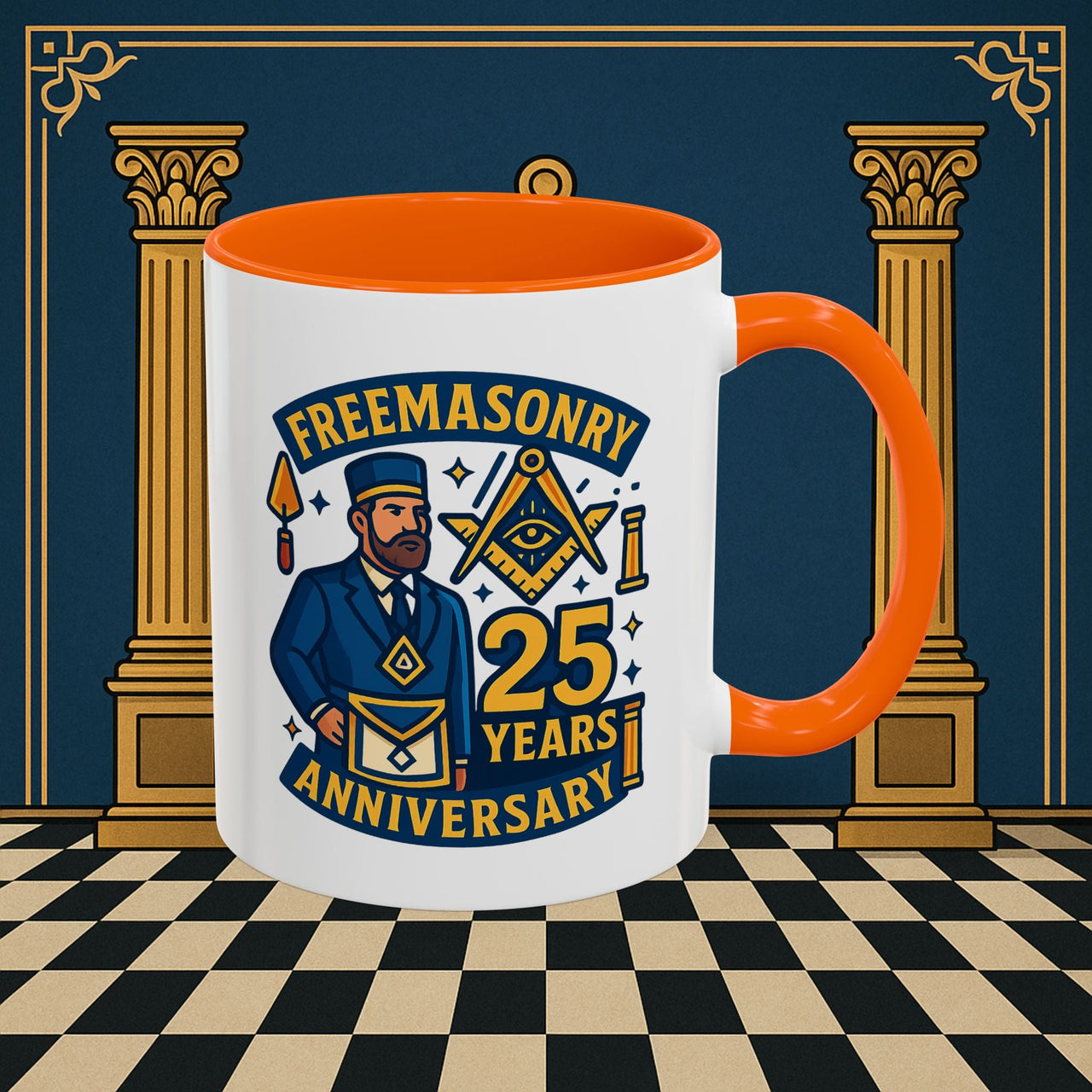 Masonic Mugs - Masonic Legacy - 25 years anniversary Printify