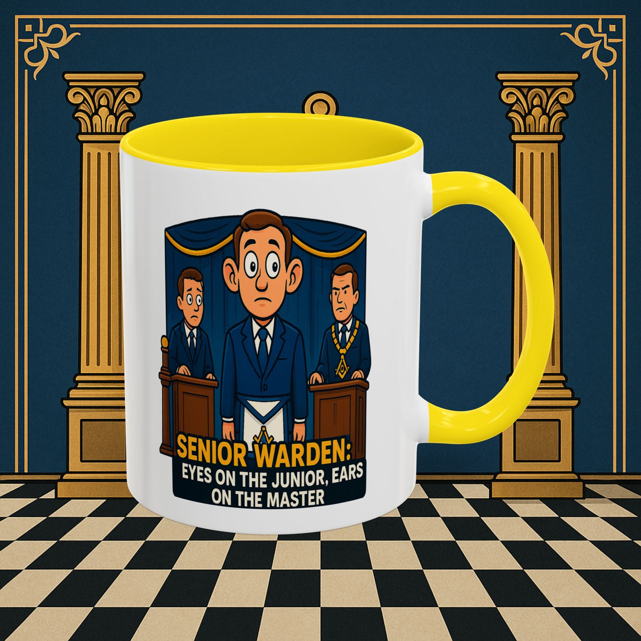 Masonic Mugs - Masonic Watchfulness - Senior Warden Printify