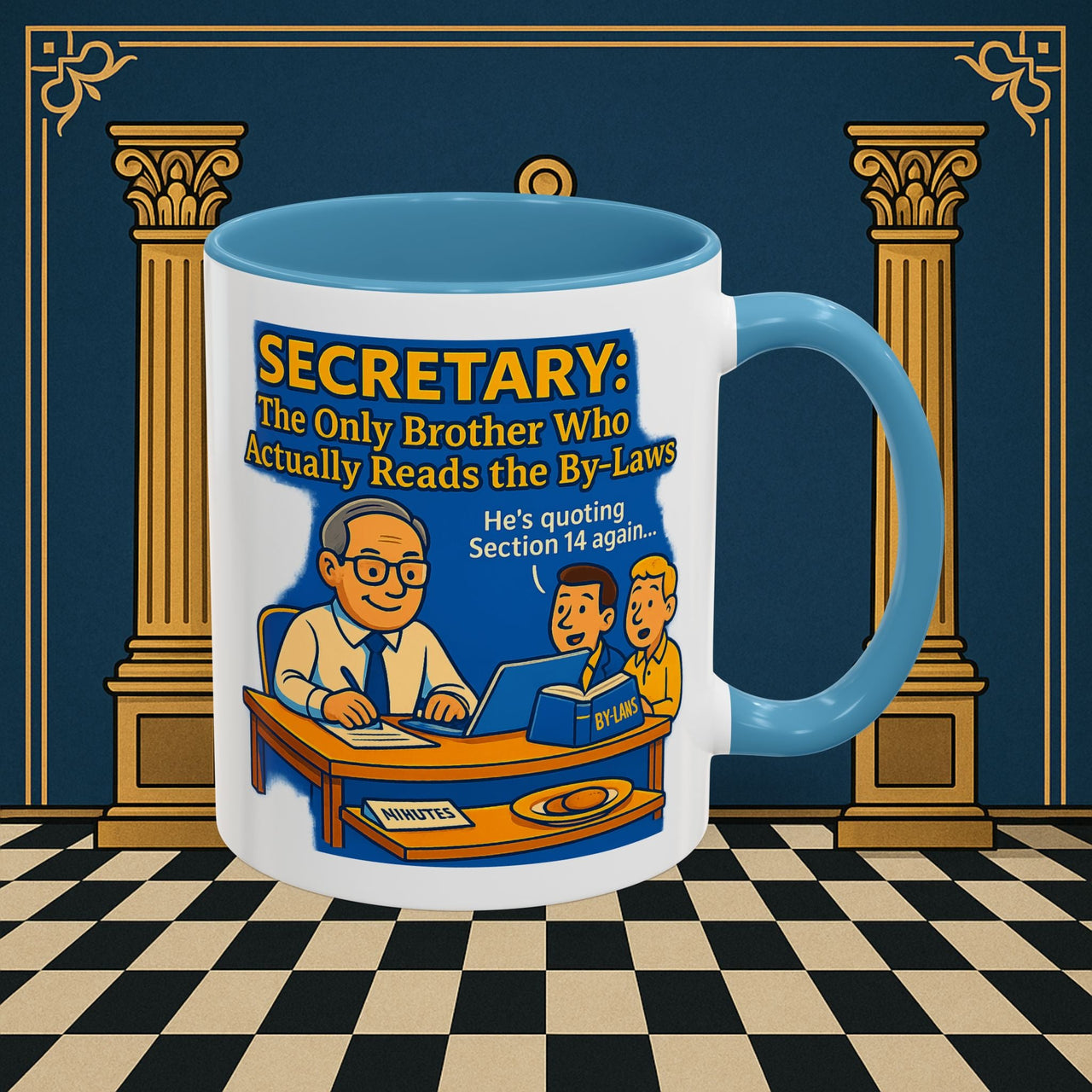 Masonic Mugs - Bureaucratic Bliss - Secretary Printify