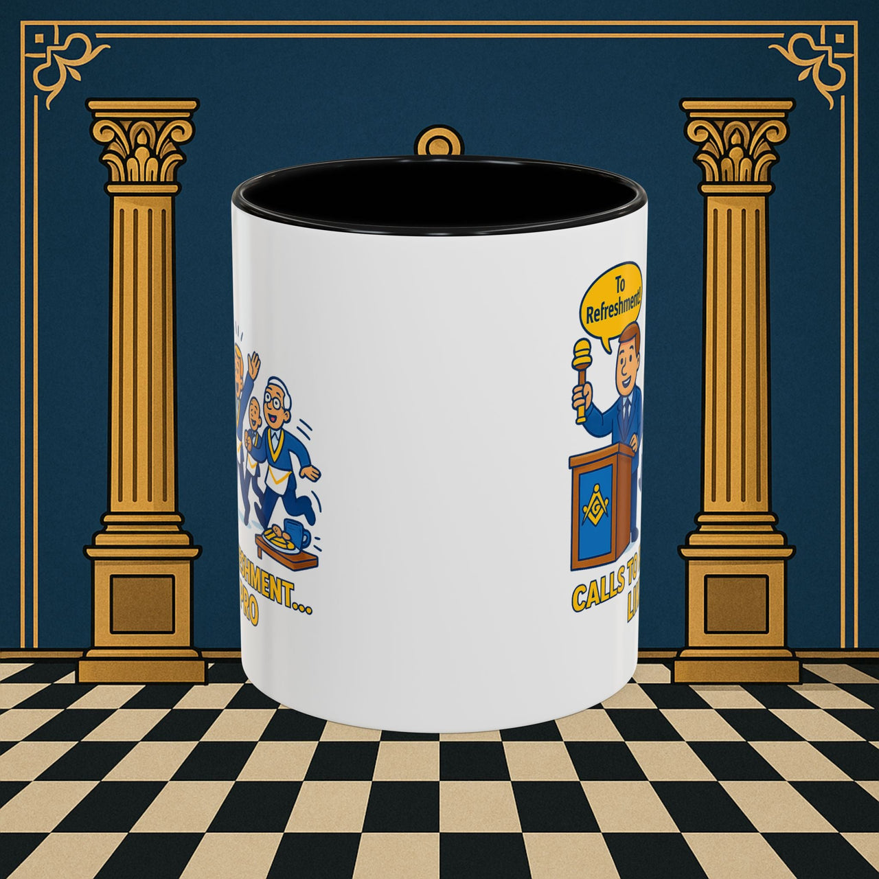 Masonic Mugs - Masonic Refreshment Revelry: Fraternal Lodge Humor, Junior Warden Printify