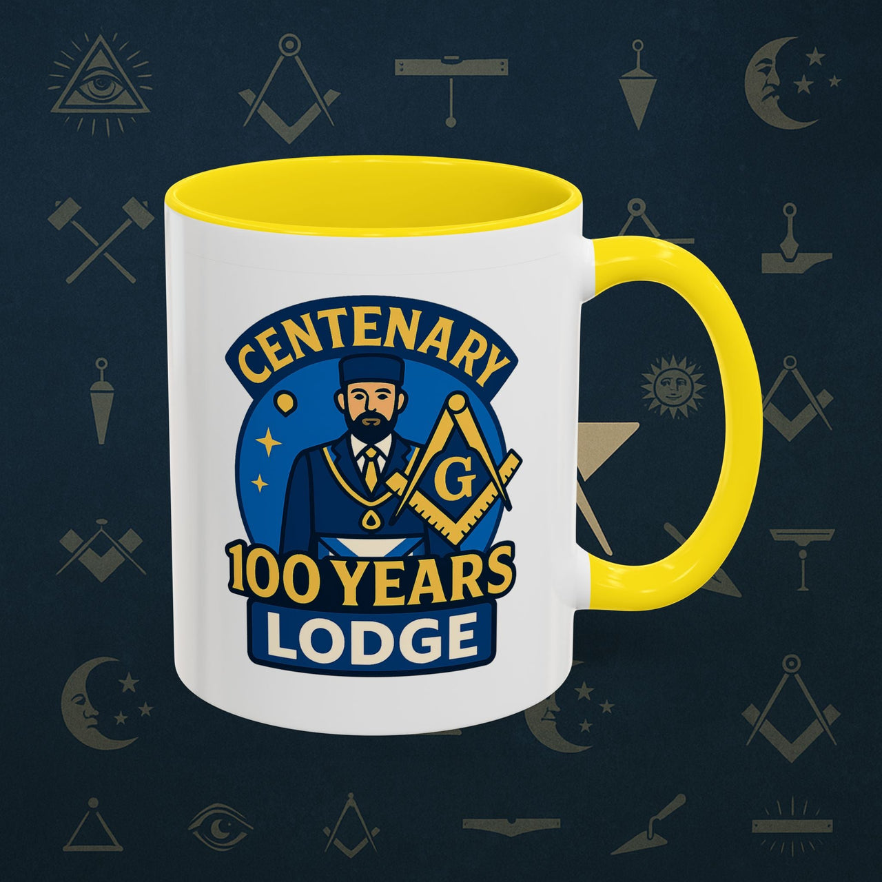 Masonic Mugs - Centennial Brotherhood - 100 years lodge anniversary Printify