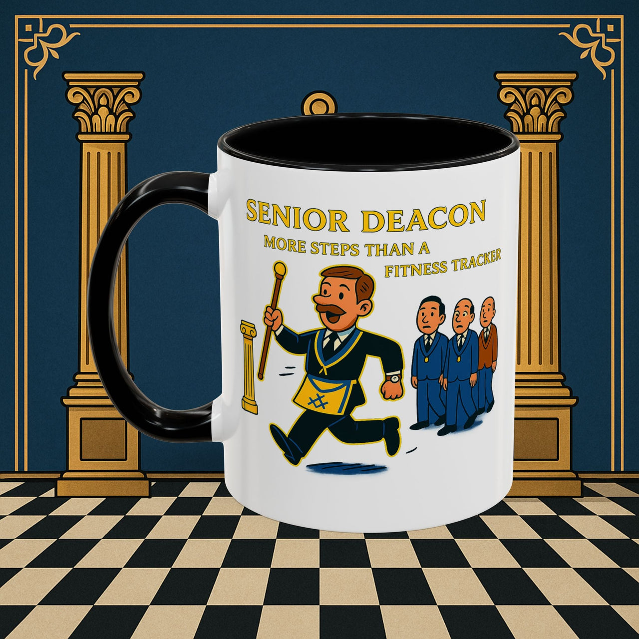 Masonic Mugs - Stepping Out - Senior Deacon Printify