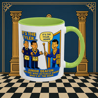 Masonic Mugs - Masonic Mysteries Unveiled: Lodge Leadership Comedy, Junior Deacon Printify