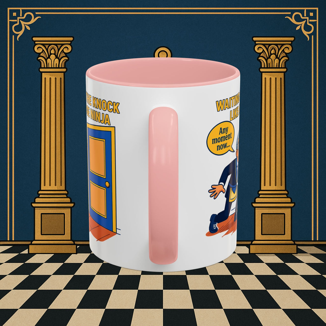 Masonic Mugs - Masonic Anticipation: Lodge Ninja in Waiting, Junior Deacon Printify