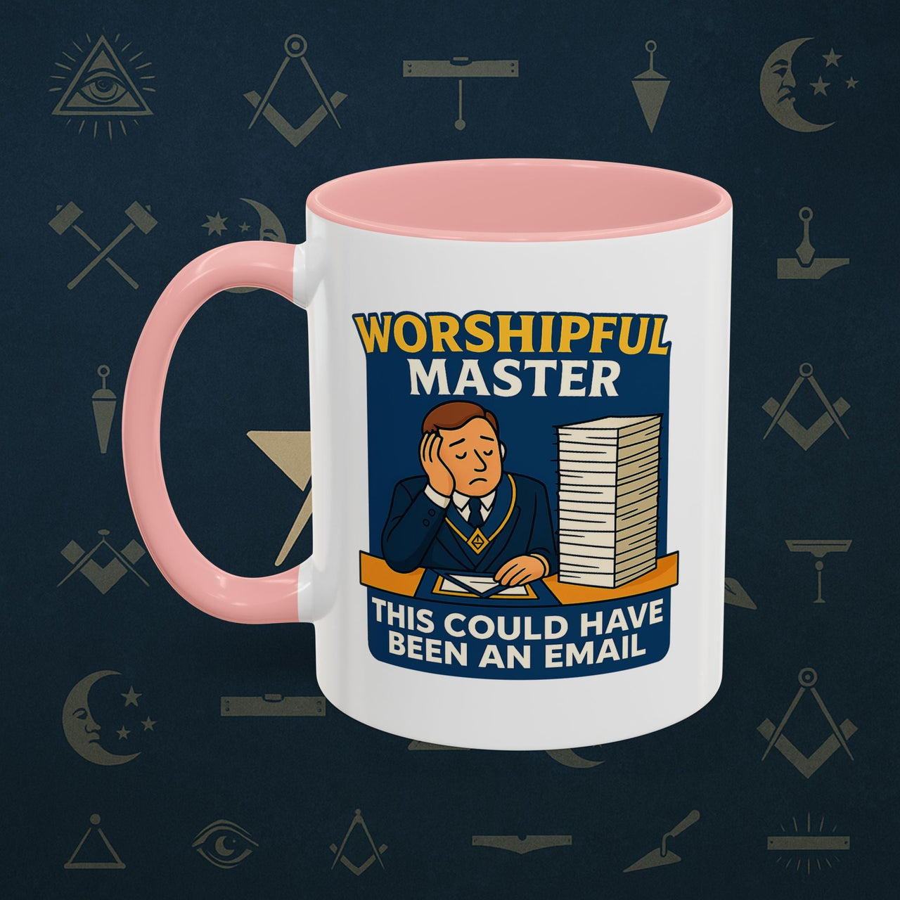 Masonic Mugs - Masonic Meetings Madness - Worshipful Master Printify