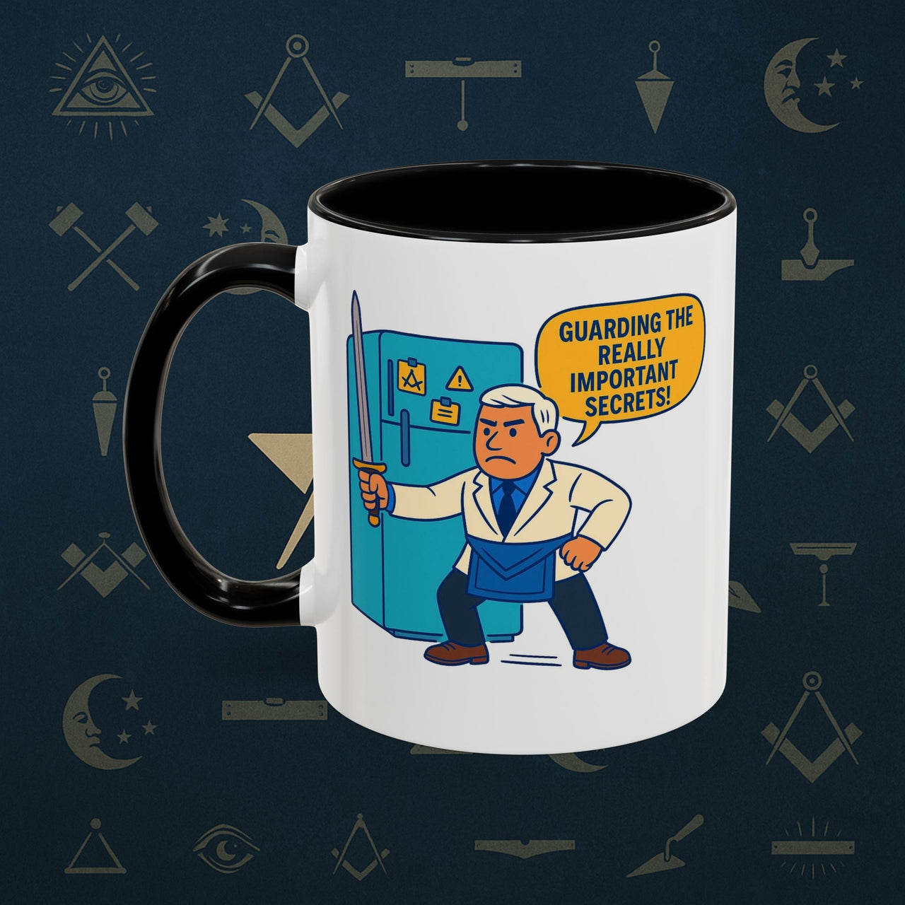 Masonic Mugs - Secret Fridge Defender - Tyler Printify