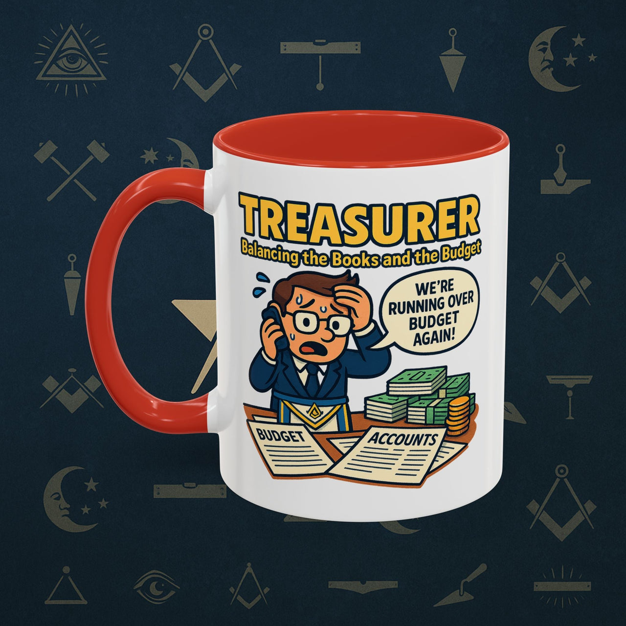 Masonic Mugs - Budget Blues - Treasurer Printify