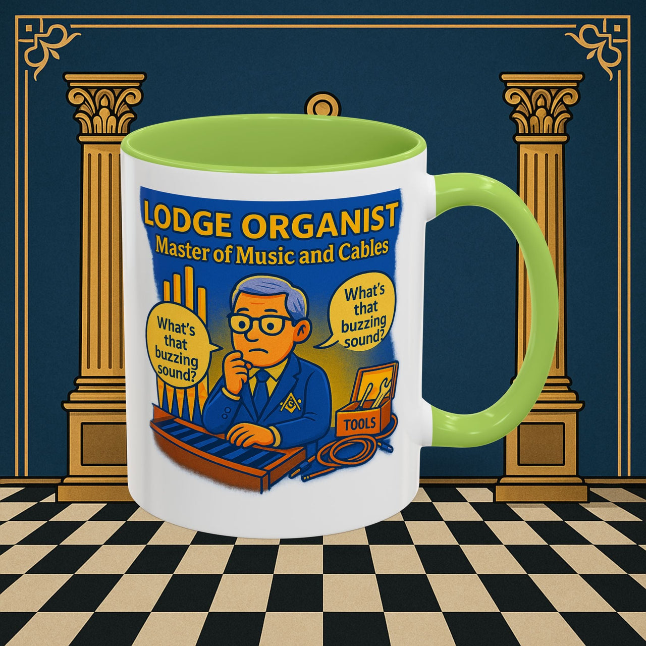 Masonic Mugs - Buzz Kill - Organist Printify