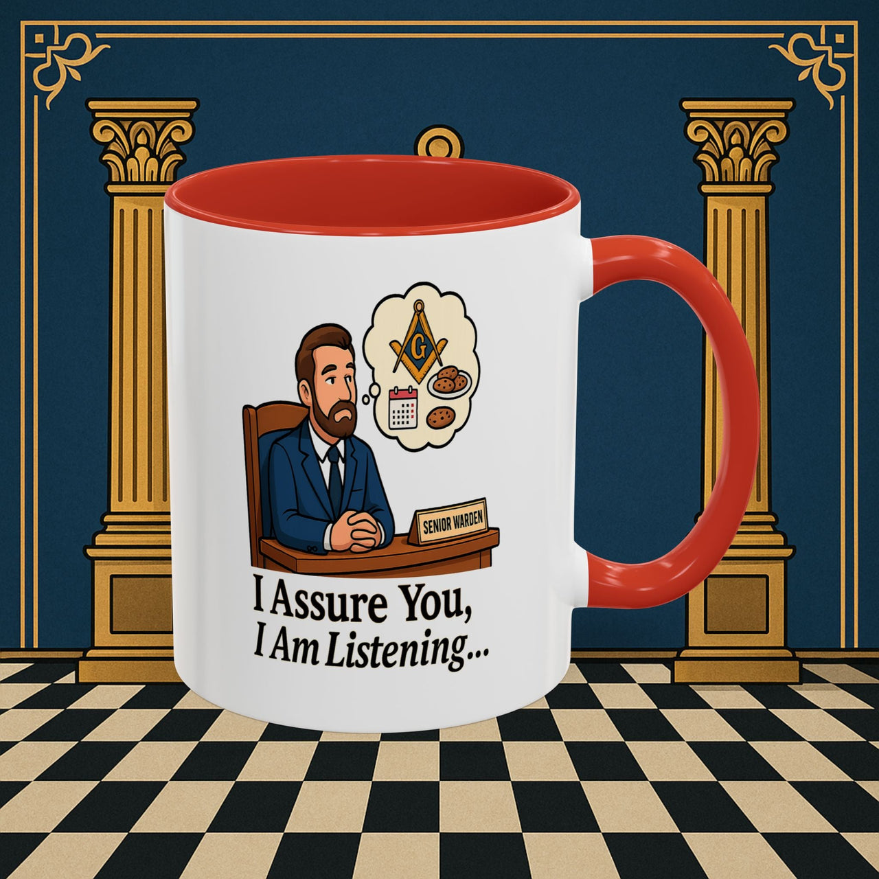 Masonic Mugs - Masonic Musings - Senior Warden Printify