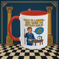 Masonic Mugs - Masonic Tea Break: Fraternal Humor in Comic Book Style, Junior Warden Printify