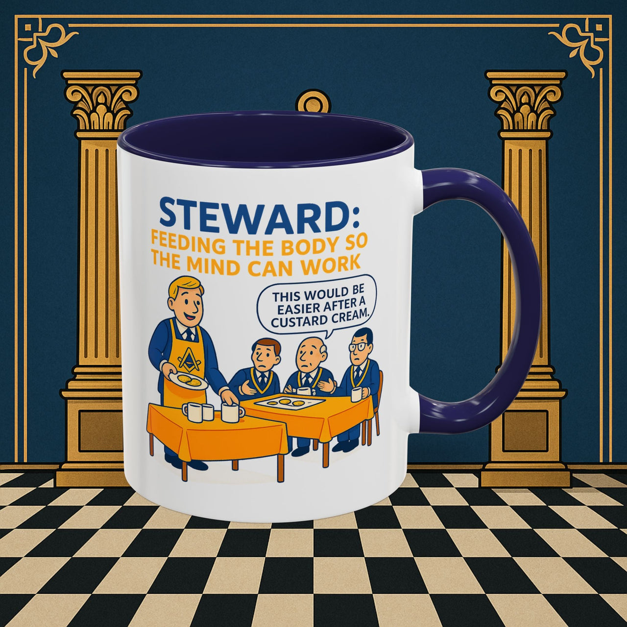 Masonic Mugs - Refreshment of Reason - Steward Printify