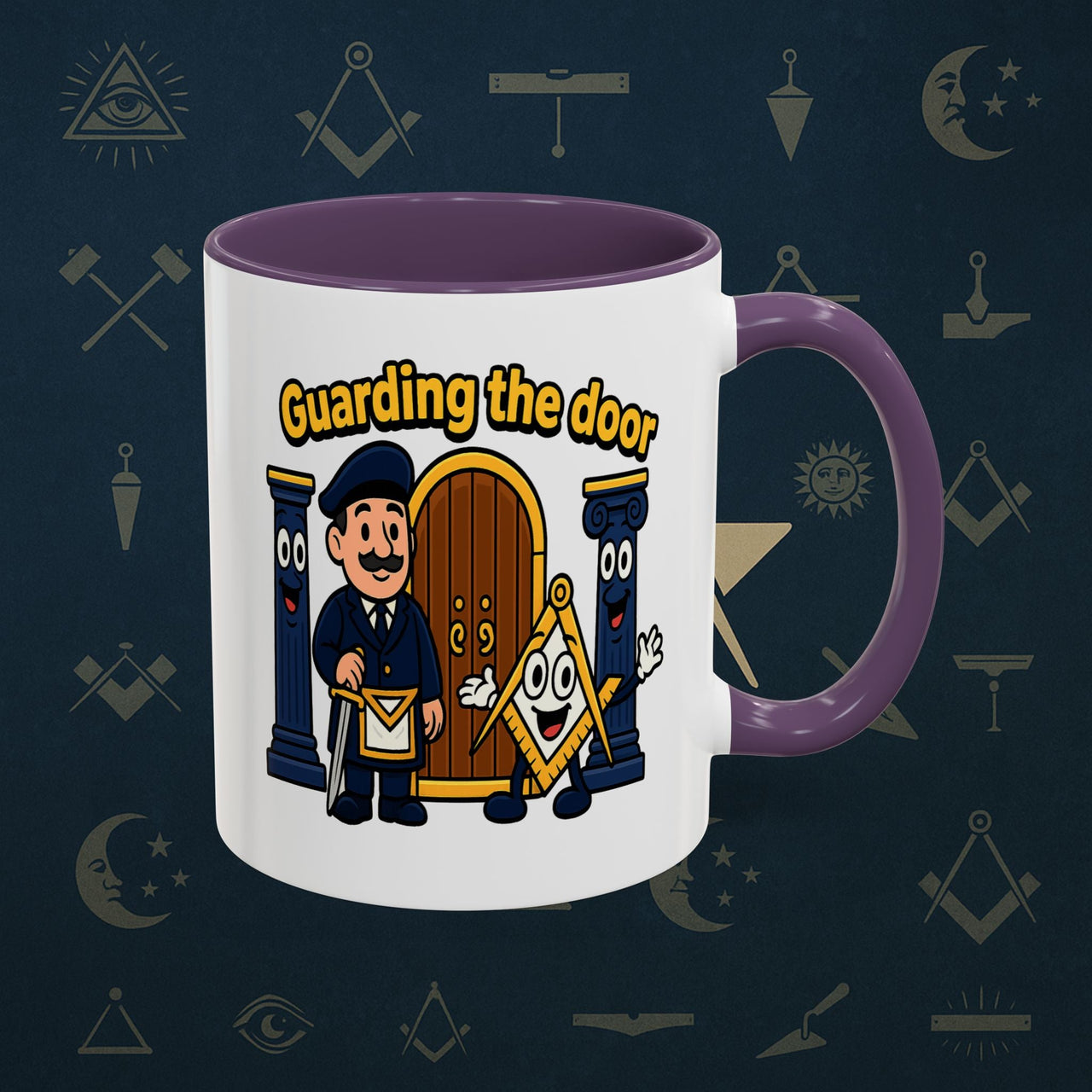 Masonic Mugs - Guarding the Door - Tyler Printify