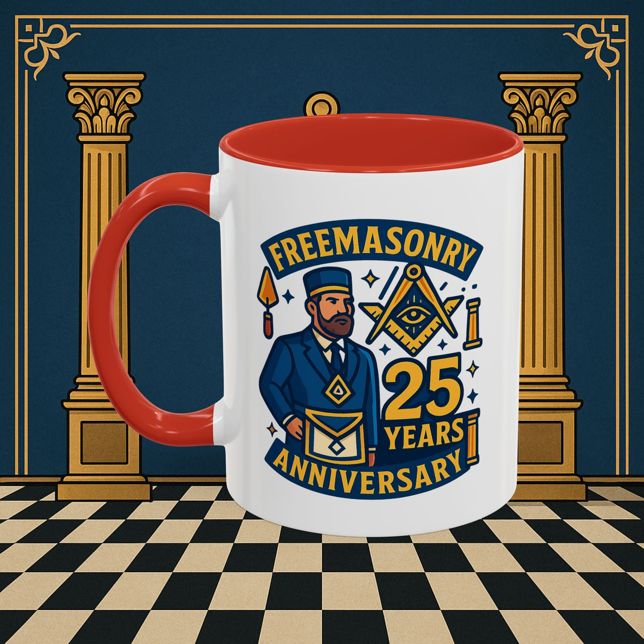 Masonic Mugs - Masonic Legacy - 25 years anniversary Printify
