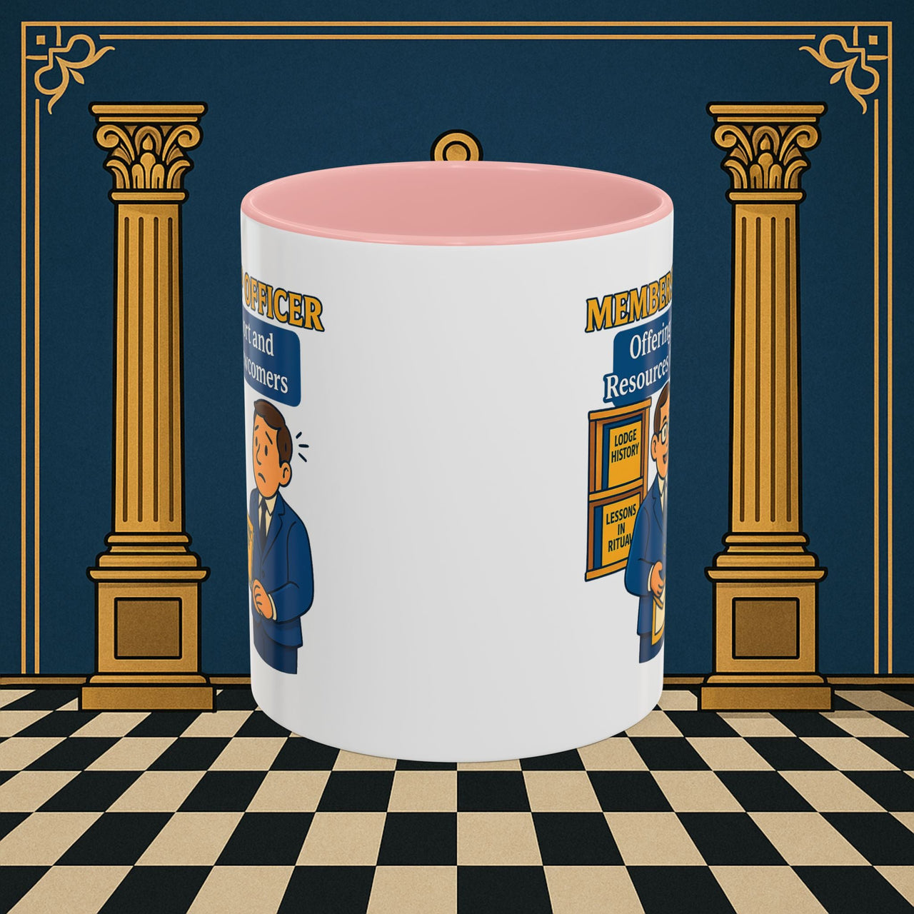 Masonic Mugs - Welcoming New Brothers - Membership Secretary Printify