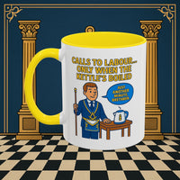 Masonic Mugs - Masonic Tea Break: Fraternal Humor in Comic Book Style, Junior Warden Printify