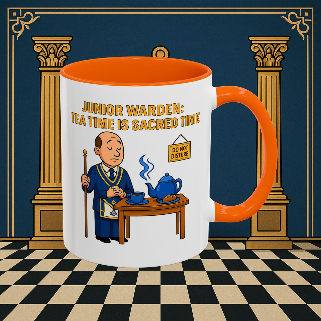 Masonic Mugs - Junior Warden: Tea Time is Sacred, Junior Warden Printify