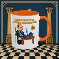 Masonic Mugs - Junior Warden: Tea Time is Sacred, Junior Warden Printify
