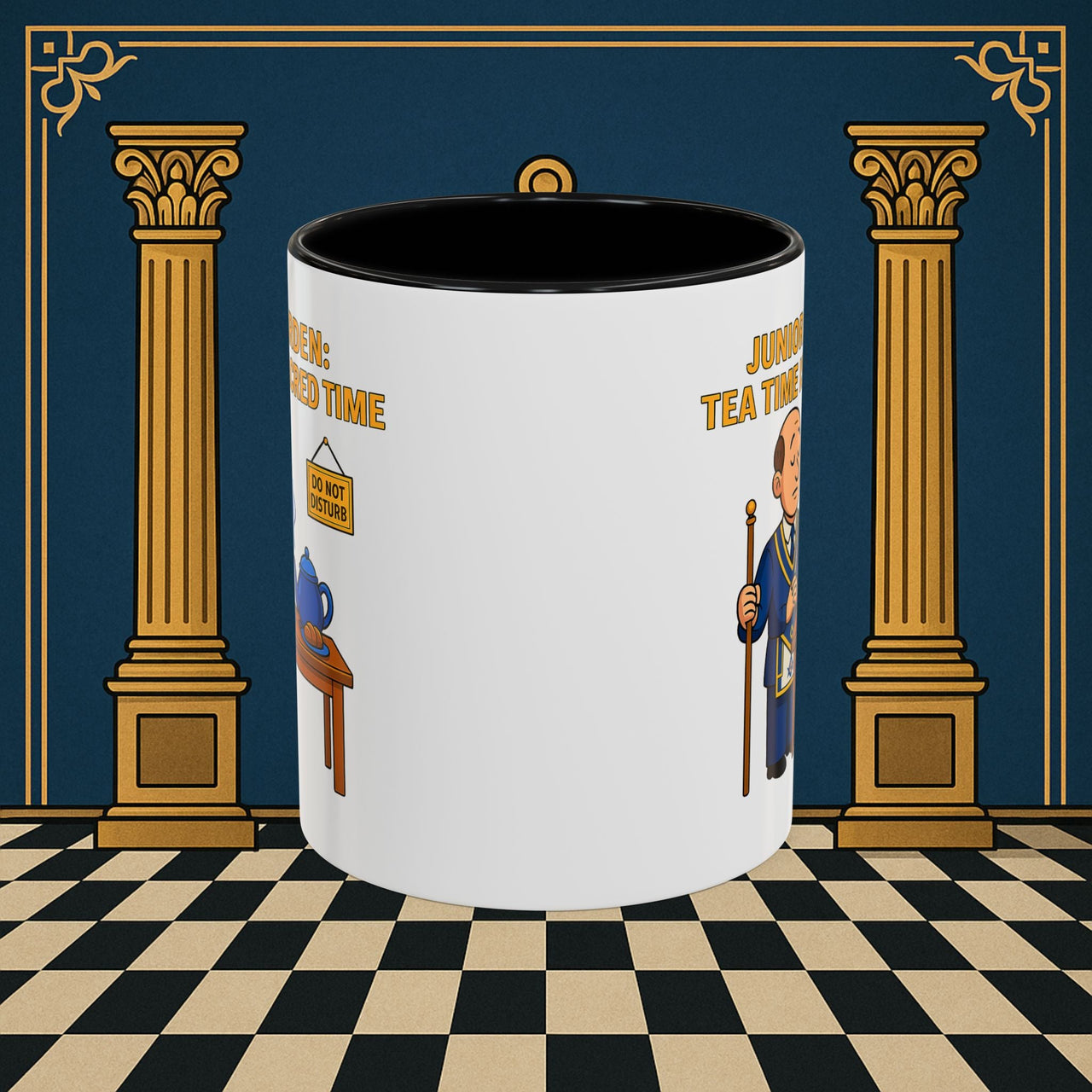 Masonic Mugs - Junior Warden: Tea Time is Sacred, Junior Warden Printify