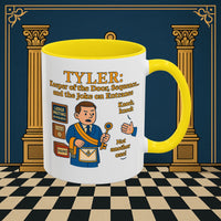 Masonic Mugs - Tyler's Doorway Dilemma - Tyler Printify