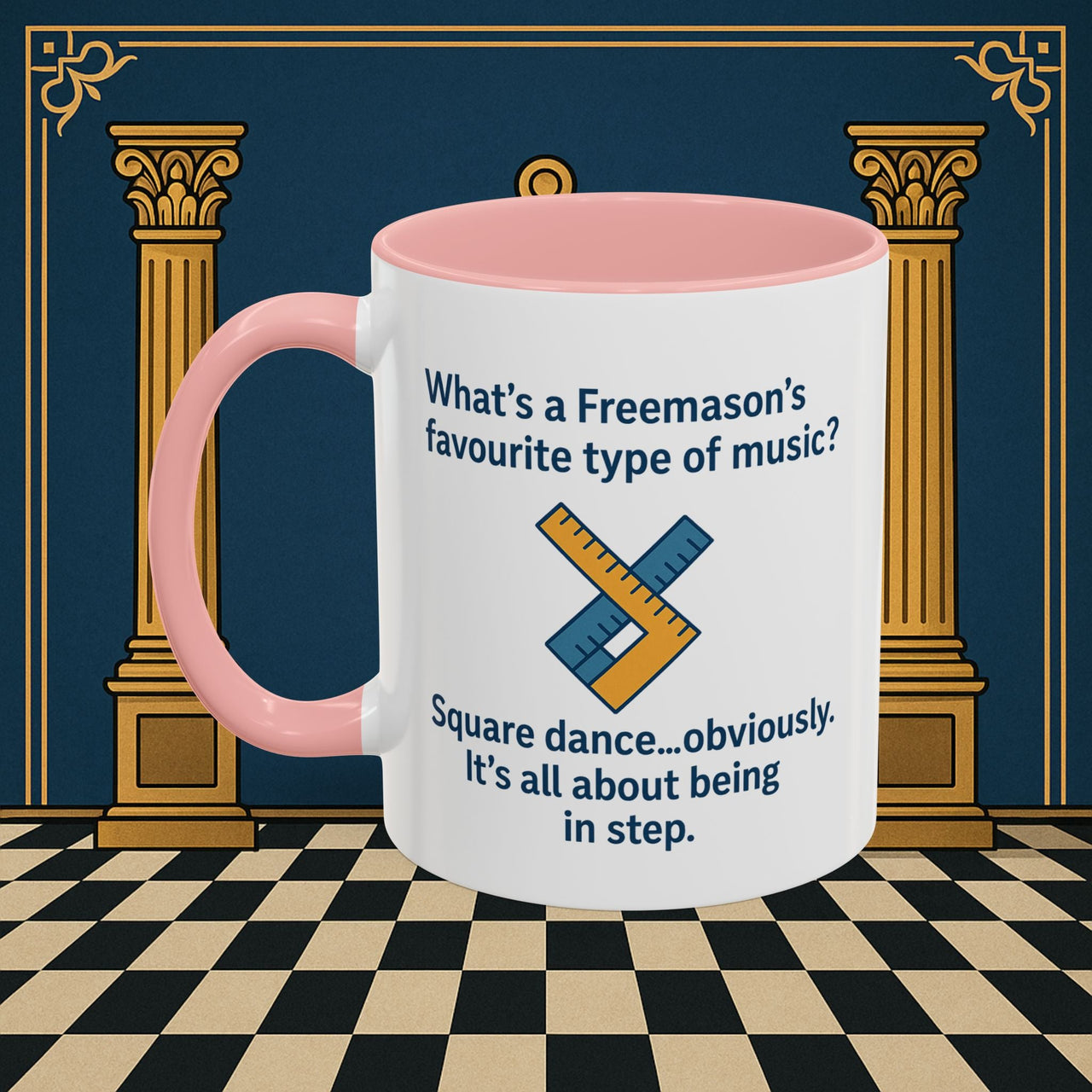Masonic Mugs Ready to Go – Favourite Type of Music (Accent Coloured 11oz Mug) Printify