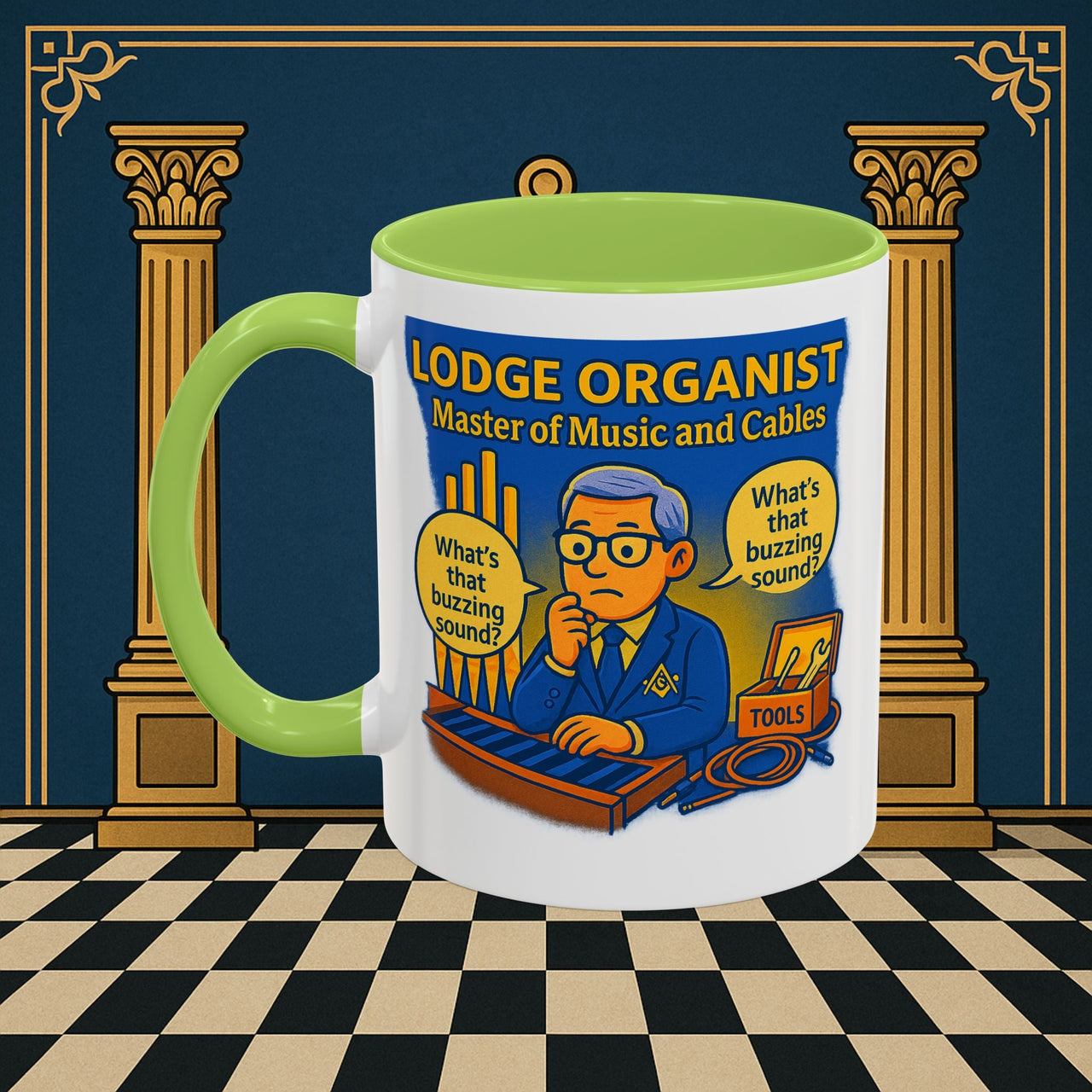 Masonic Mugs - Buzz Kill - Organist Printify