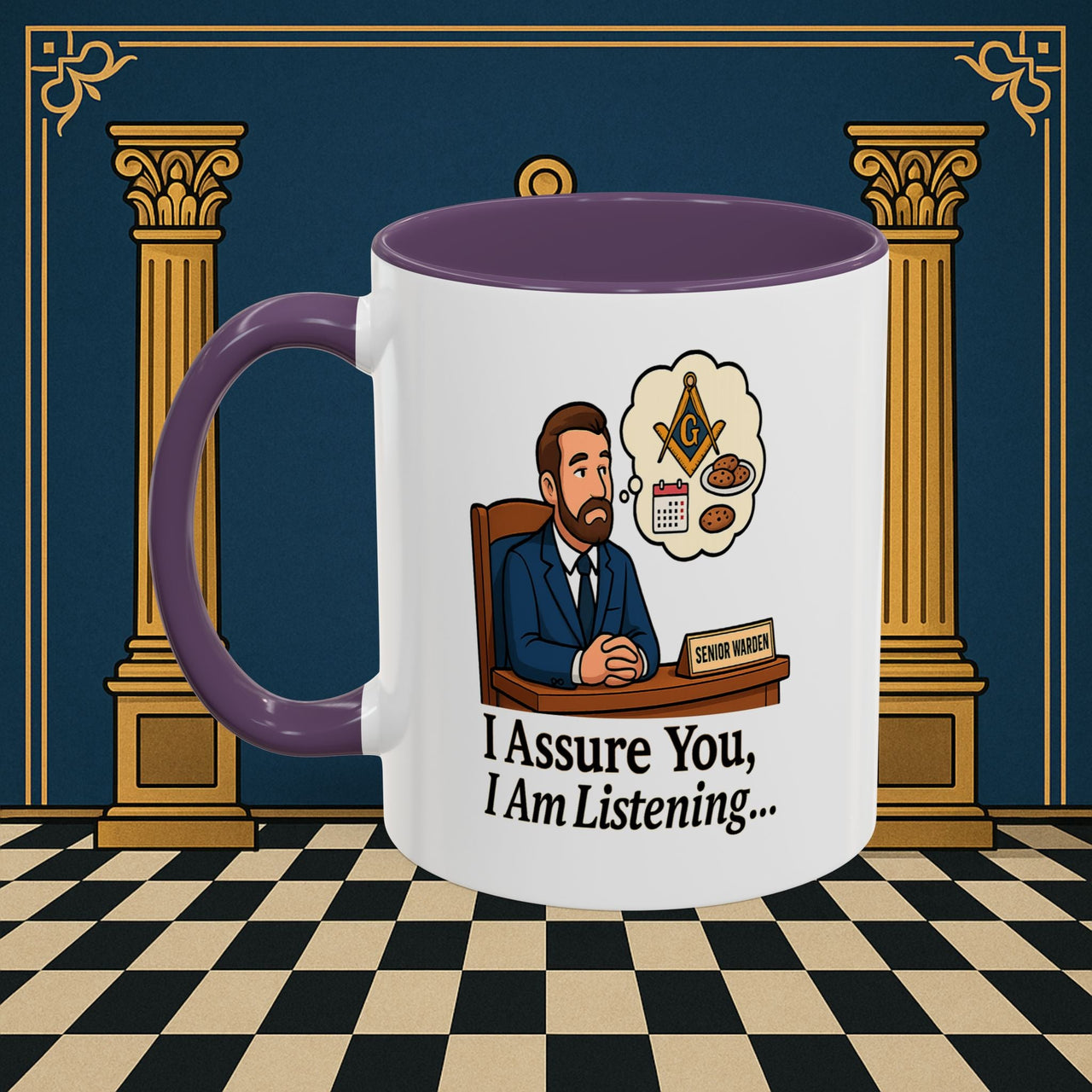 Masonic Mugs - Masonic Musings - Senior Warden Printify
